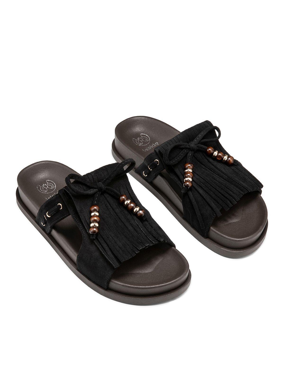 Sandalia tipo Chala PU Textil Mujer Plano Weide QIU511-2