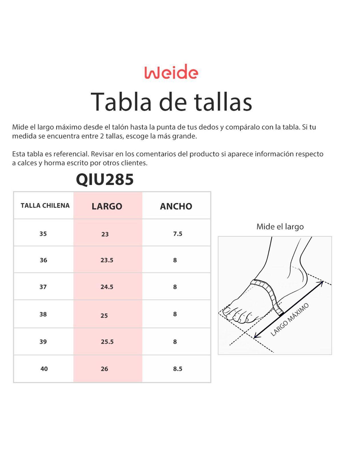 Sandalia Taco Negro Fiesta QIU285 Weide-3