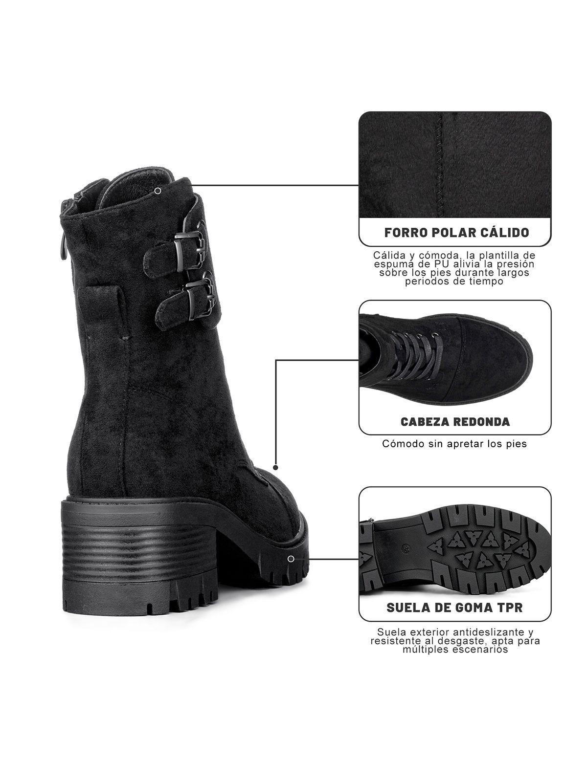 Botin Casual Mujer Tacon Grueso Vintage Weide HX505-8