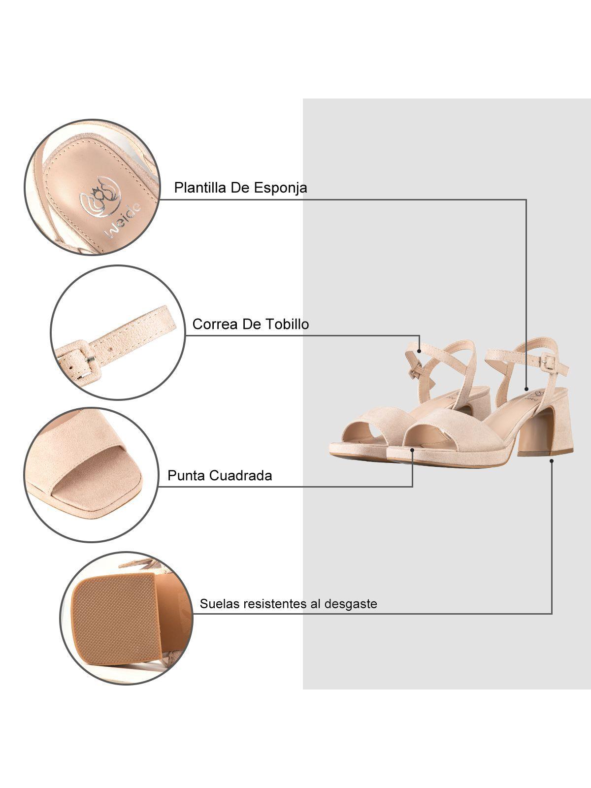 Sandalia De Vestir Fiesta Taco Medio Mujer Weide YOU238-7