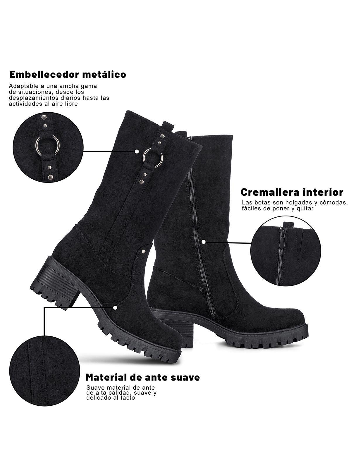 Botas Largas Casual De Gamuza Vintage Mujer Weide HX513-7