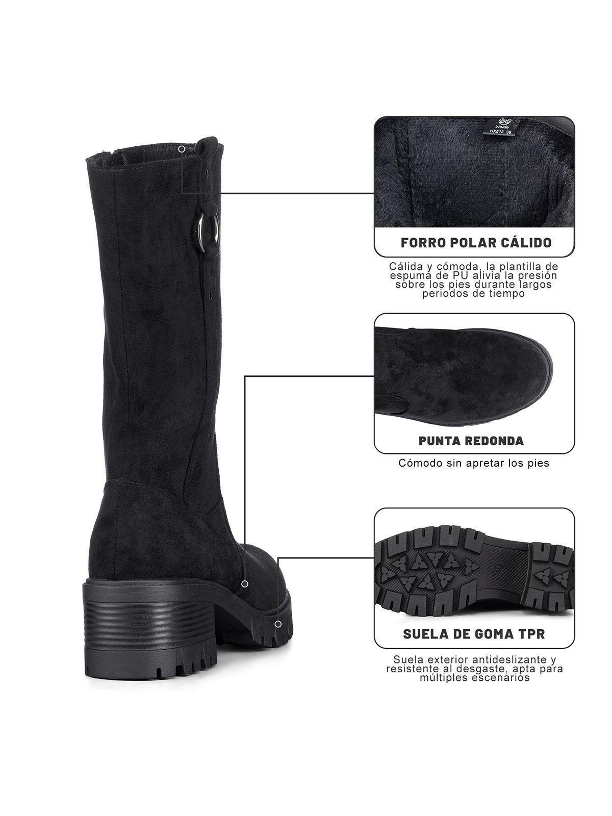 Botas Largas Casual De Gamuza Vintage Mujer Weide HX513-8