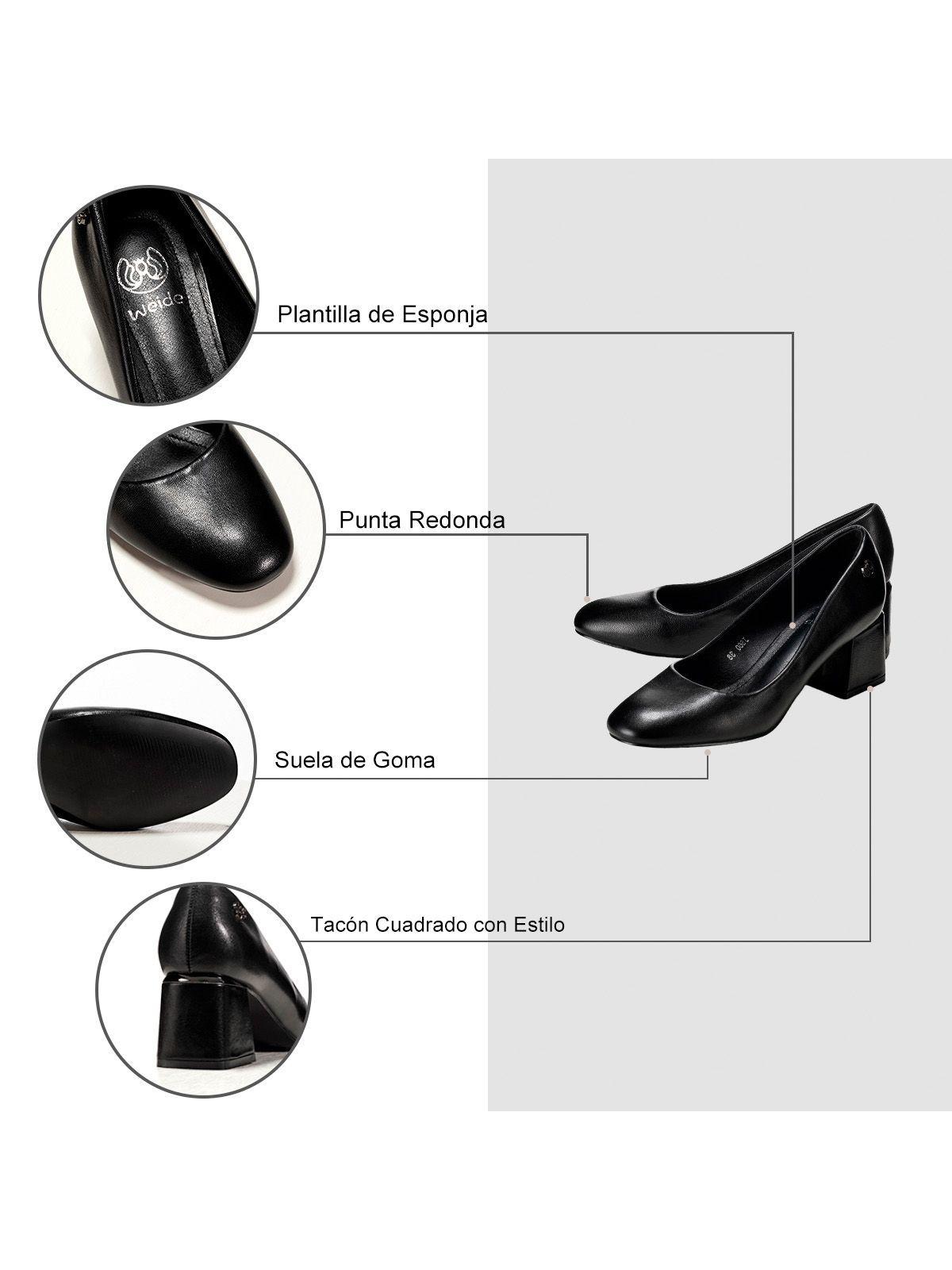 Zapatos Taco Negro Formal Mujer Weide JS60-6