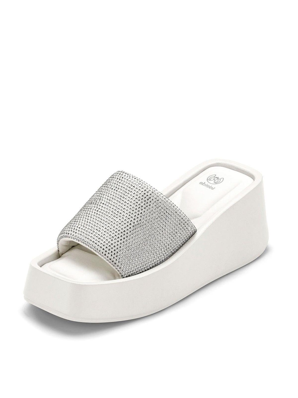 Sandalia Plataforma Blanco Casual YJ31 Weide-0