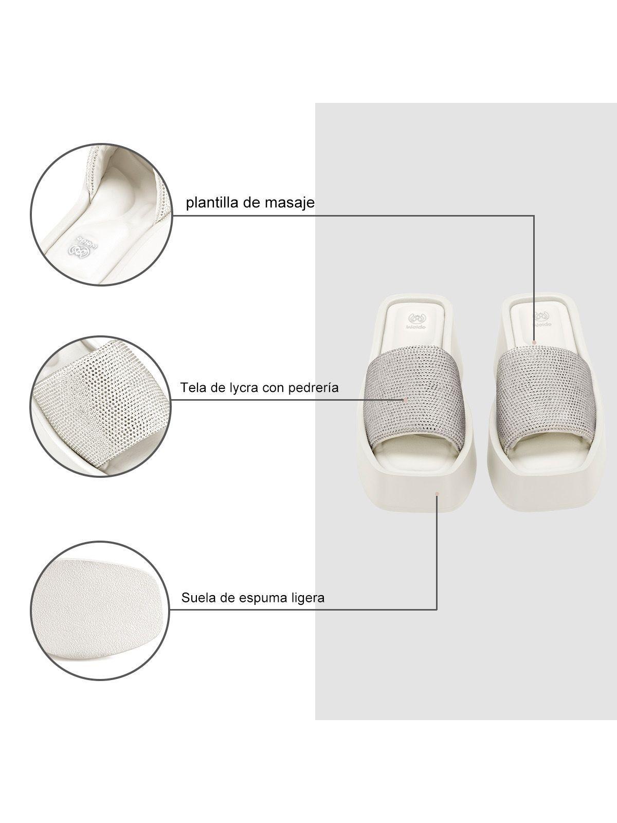 Sandalia Plataforma Blanco Casual YJ31 Weide-4