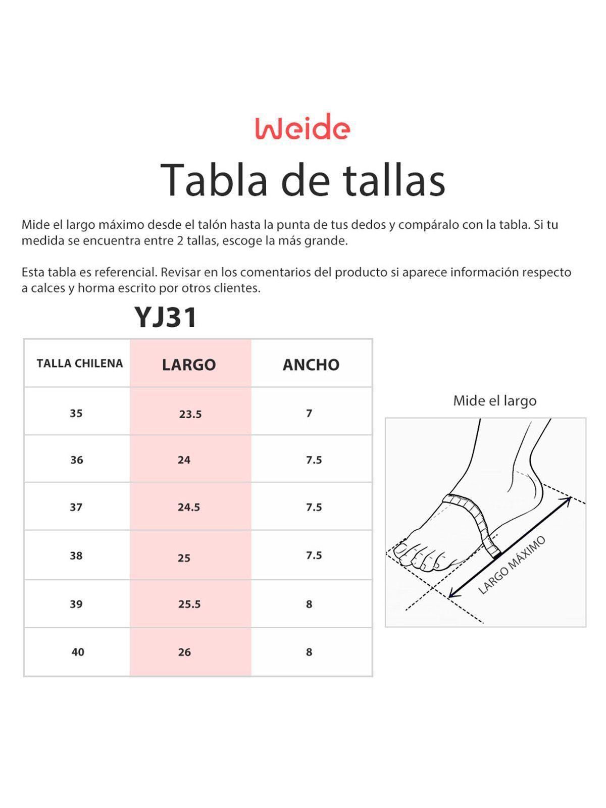 Sandalia Plataforma Blanco Casual YJ31 Weide-3
