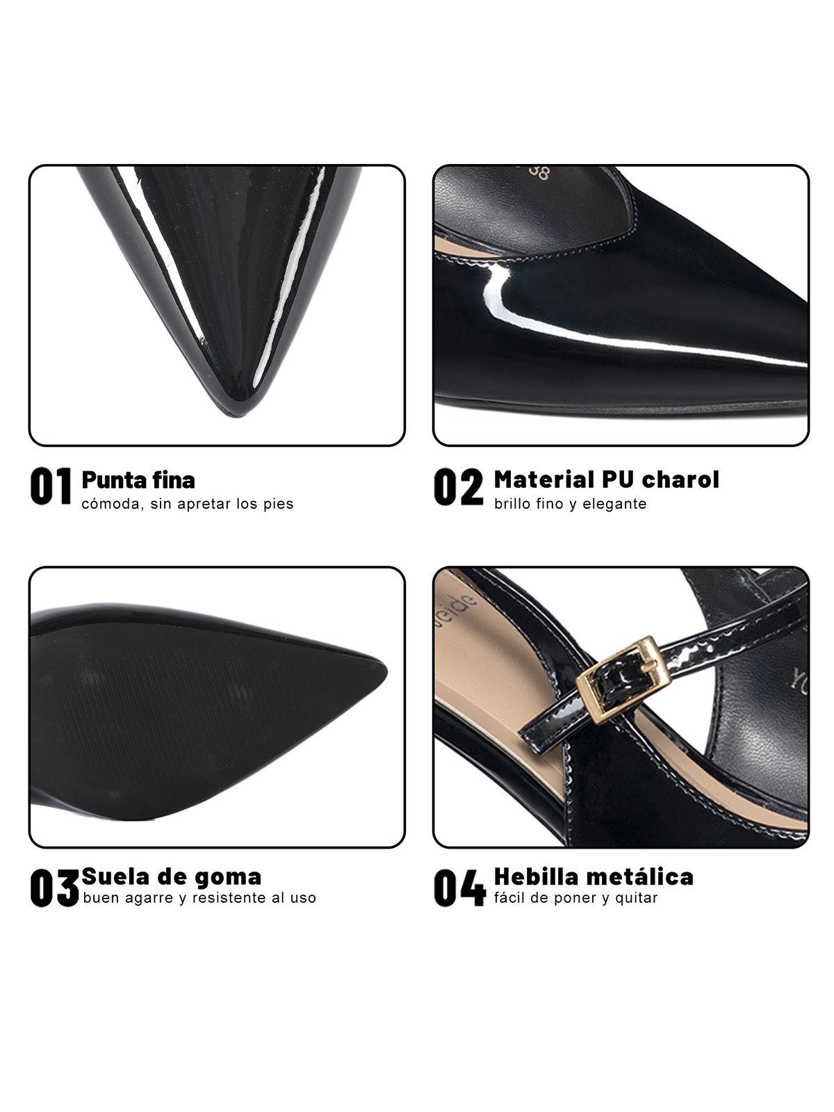 Zapatos Taco Casual PU Acharolado Mujer Aguja Weide YOU585-4