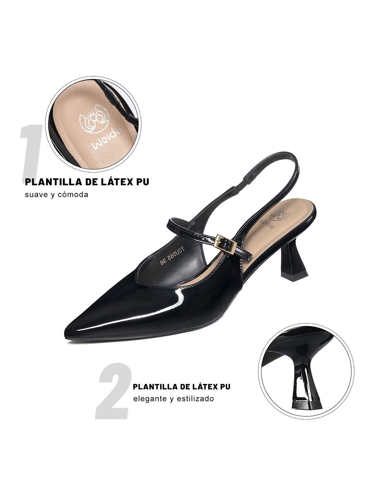 Zapatos Taco Casual PU Acharolado Mujer Aguja Weide YOU585-5
