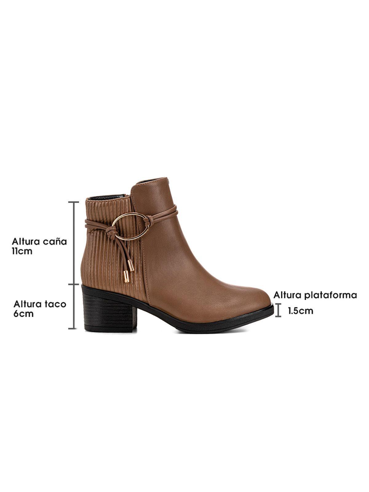 Botin Caqui Casual Mujer Weide GH110-6