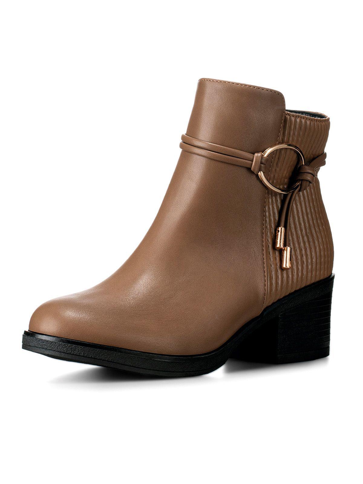 Botin Caqui Casual Mujer Weide GH110-0