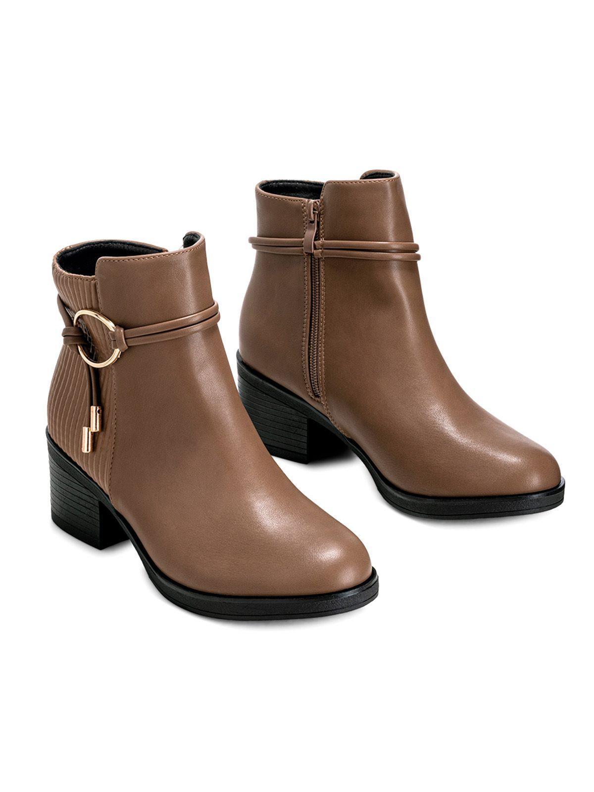 Botin Caqui Casual Mujer Weide GH110-5