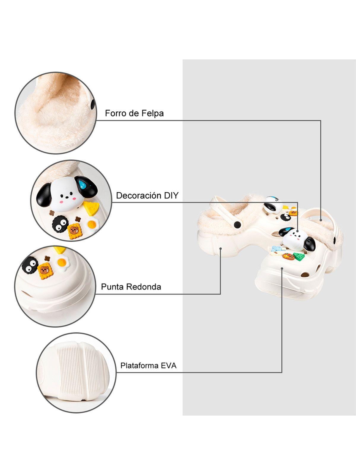 Zueco Blanco Casual Mujer Weide GH121-6