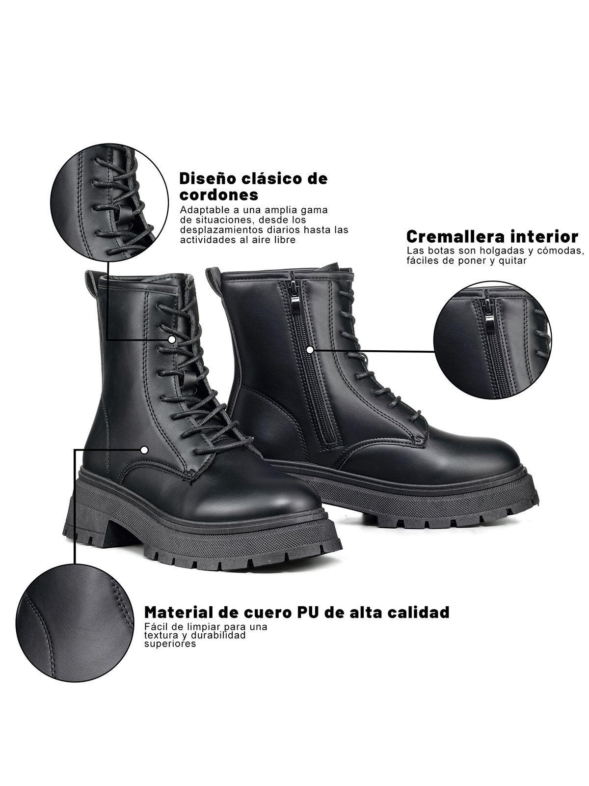 Botin Casual Mujer Negro Plataforma Weide SL30-7