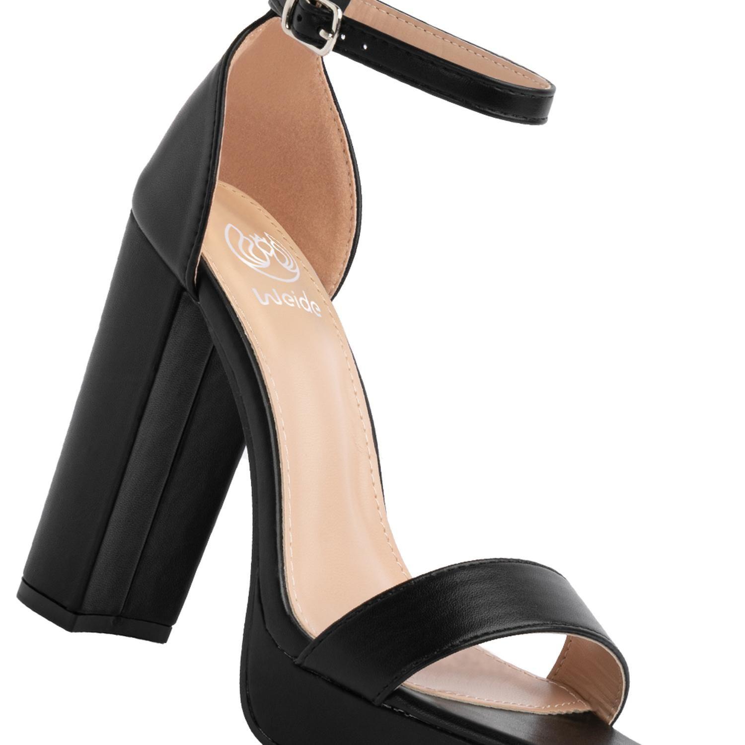 Sandalia Taco Fiesta Negra Mujer Weide YOU189-6