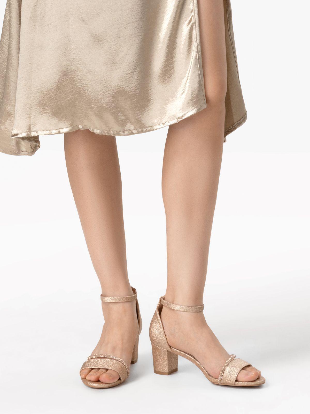 Sandalia Taco Fiesta Champan Mujer Weide YOU132-2