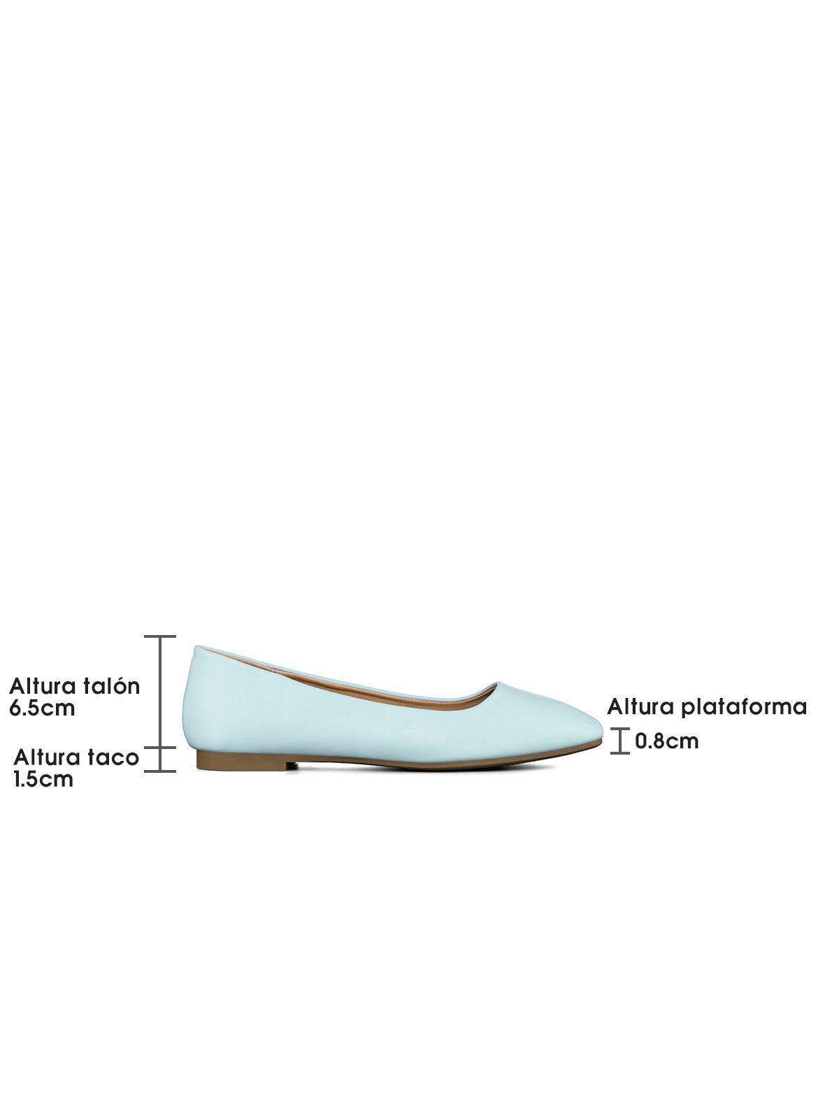 Ballerinas Eco Cuero Azul Casual Mujer Weide GH81-4