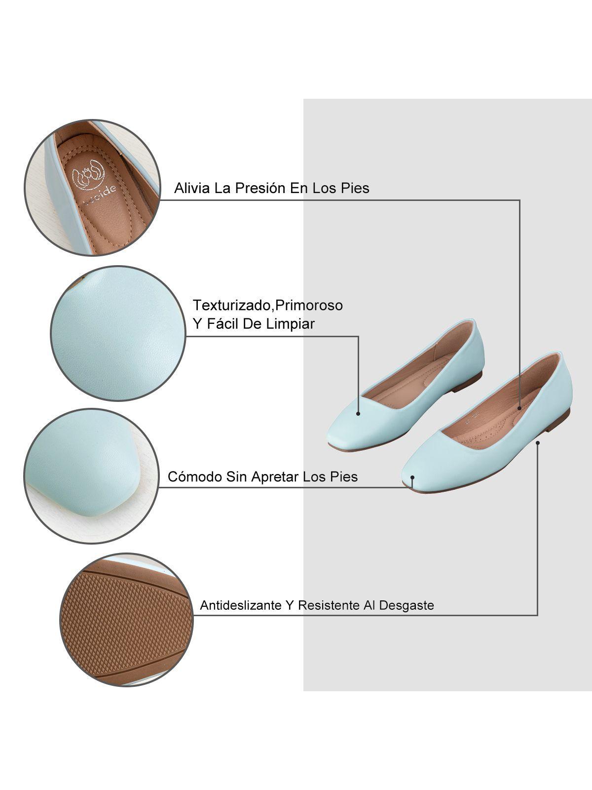 Ballerinas Eco Cuero Azul Casual Mujer Weide GH81-5