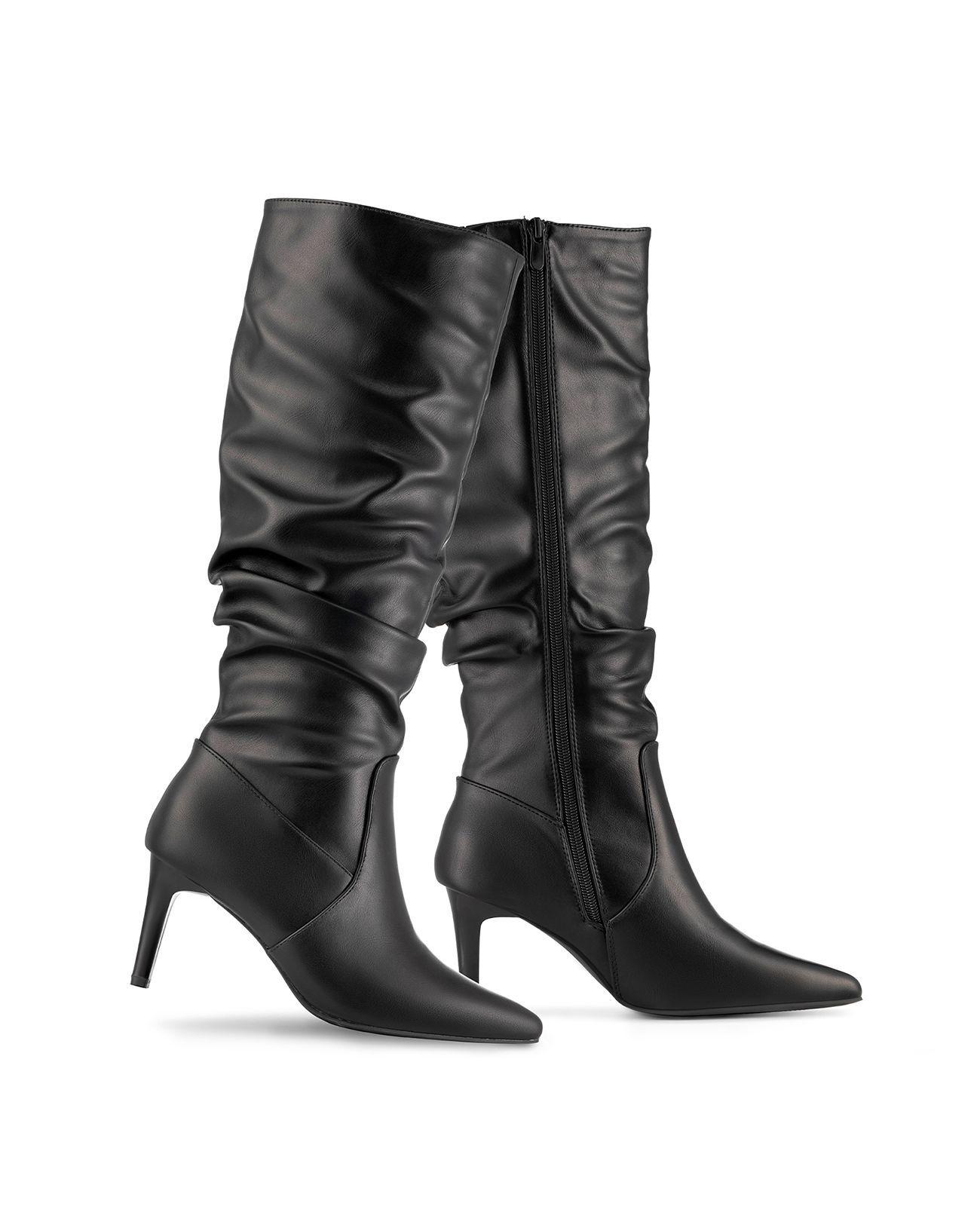 Bota Taco Alto Mujer Elegante PU Weide ZS86-4