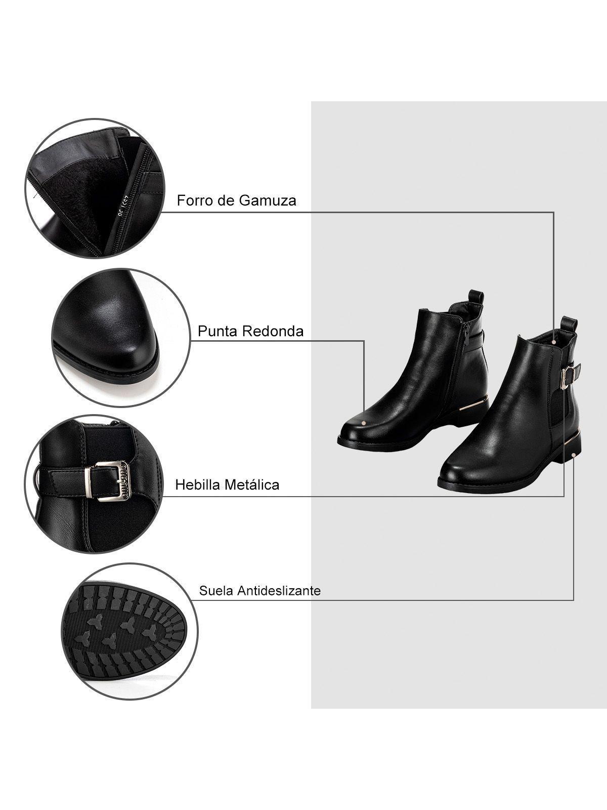 Botin Negro Casual Mujer Weide ZS51-7