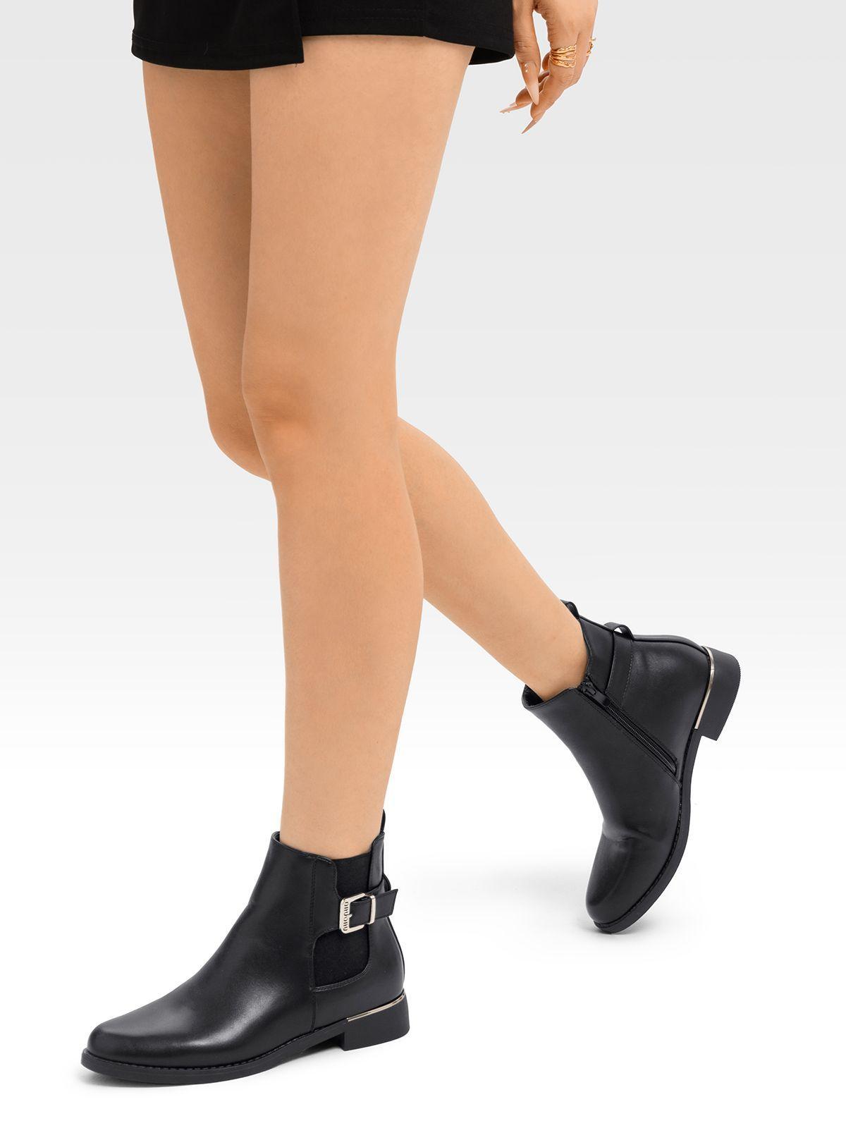 Botin Negro Casual Mujer Weide ZS51-2