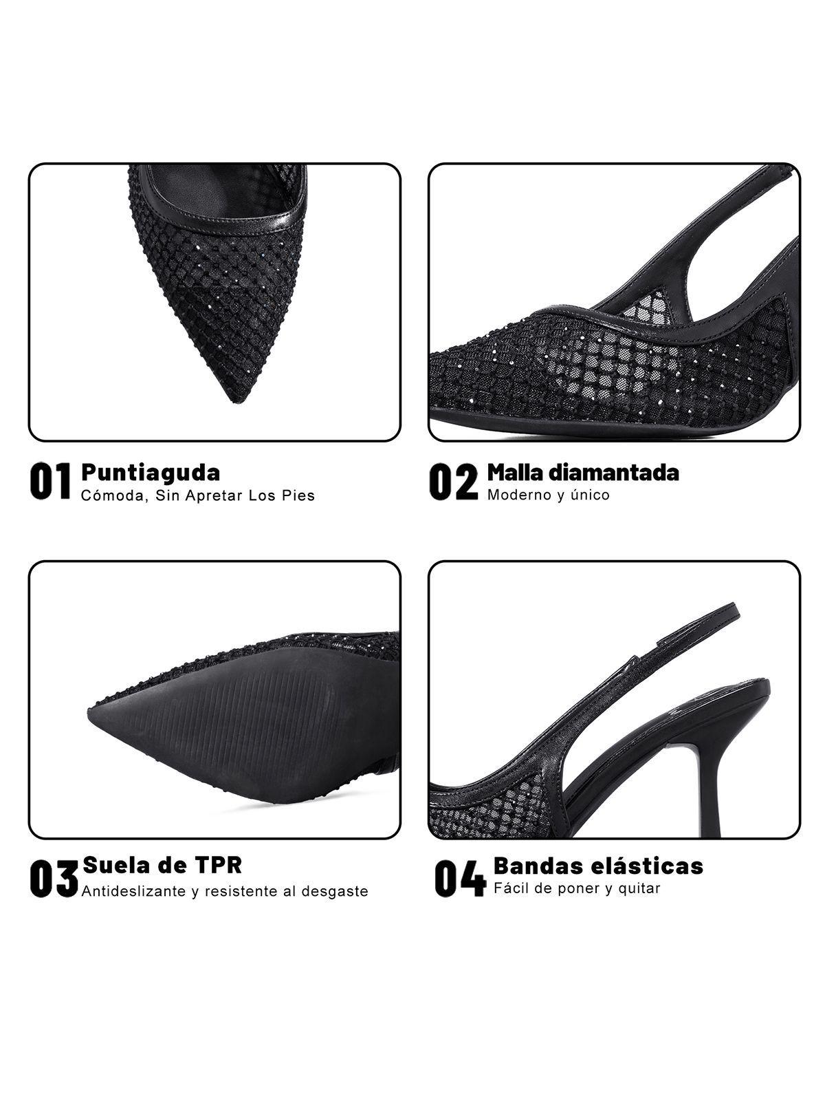 Zapato Tacon Talón Abierto Elegante Mujer Weide GHE35-9
