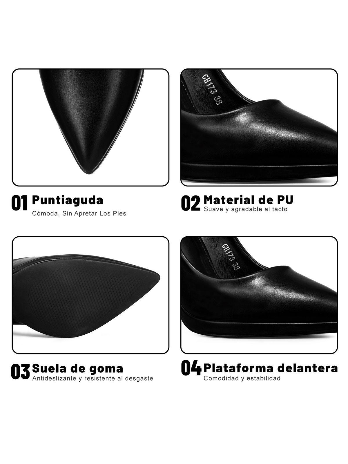 Zapato Taco Alto Elegante En Punta Mujer Weide GH173-6