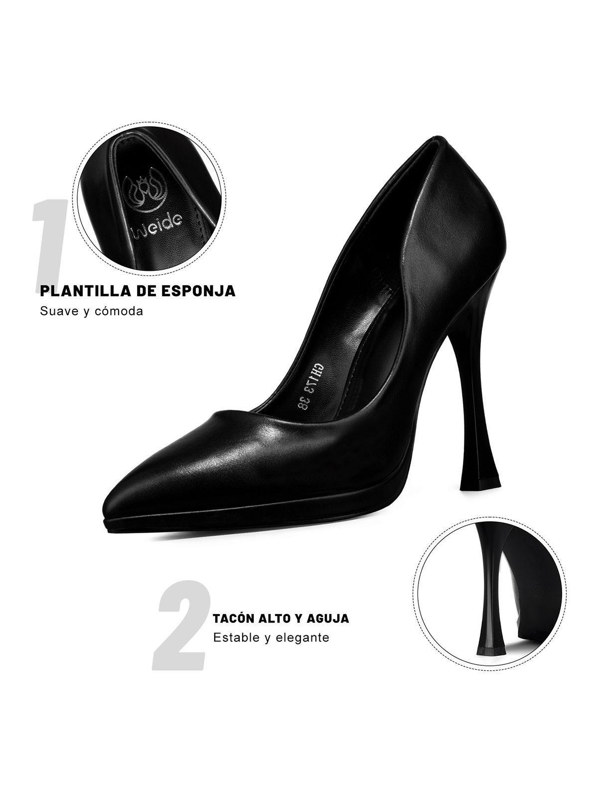 Zapato Taco Alto Elegante En Punta Mujer Weide GH173-7