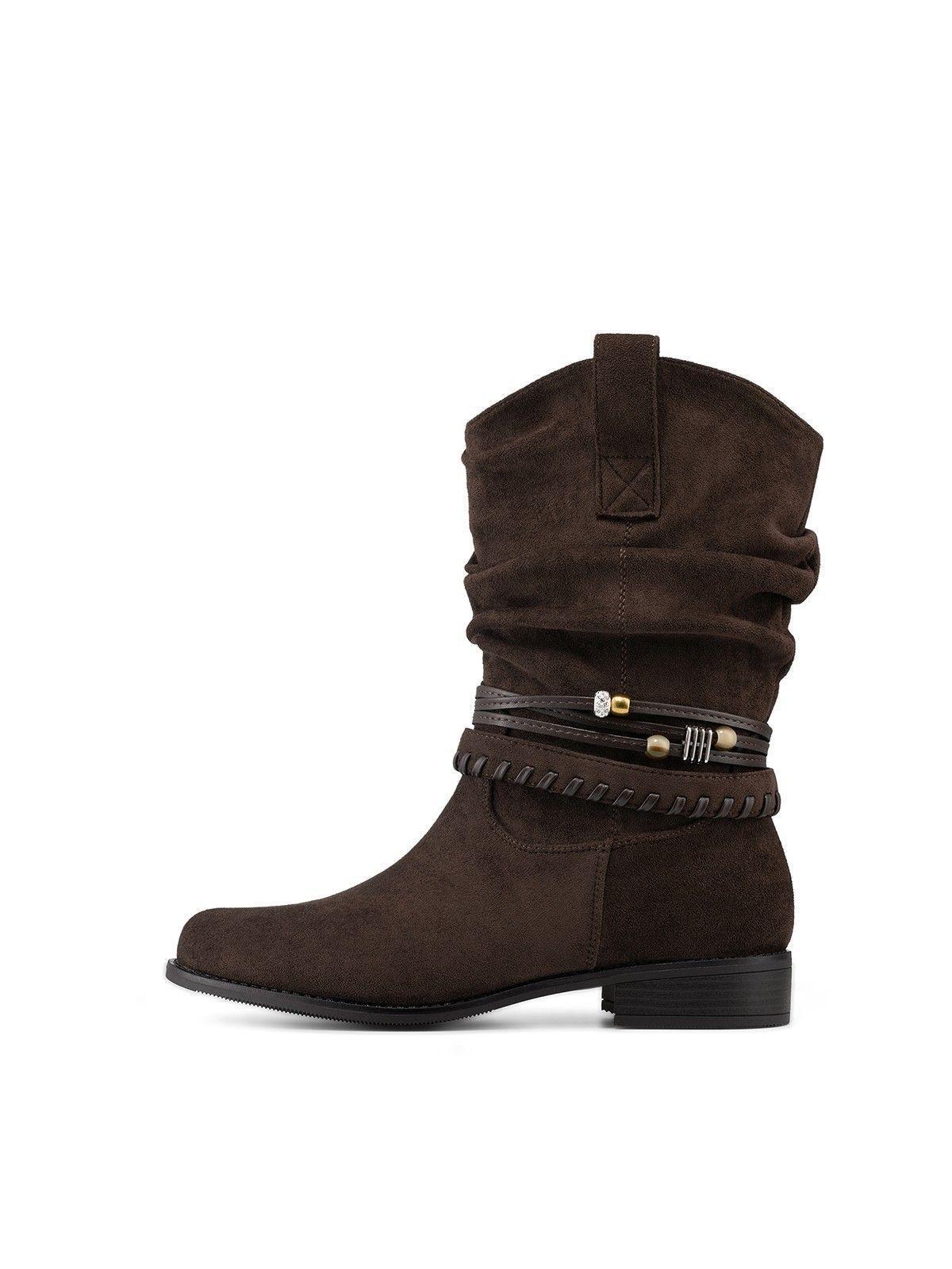 Bota Taco Mujer Outdoor PU Textil Weide HX53-2