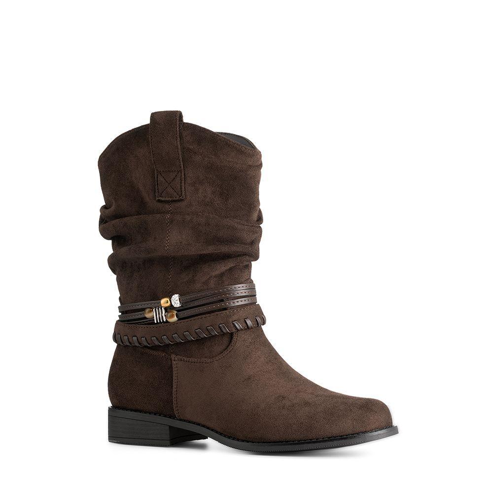 Bota Taco Mujer Outdoor PU Textil Weide HX53-5