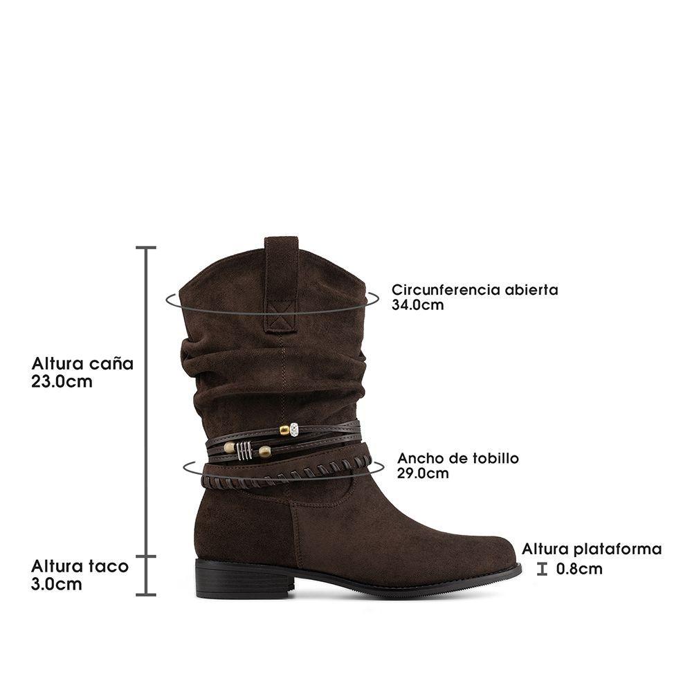 Bota Taco Mujer Outdoor PU Textil Weide HX53-6
