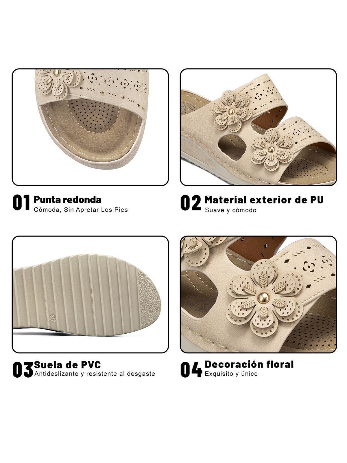 Sandalia Estilo Chala Confort Taco Cuña Mujer Weide JN723-8