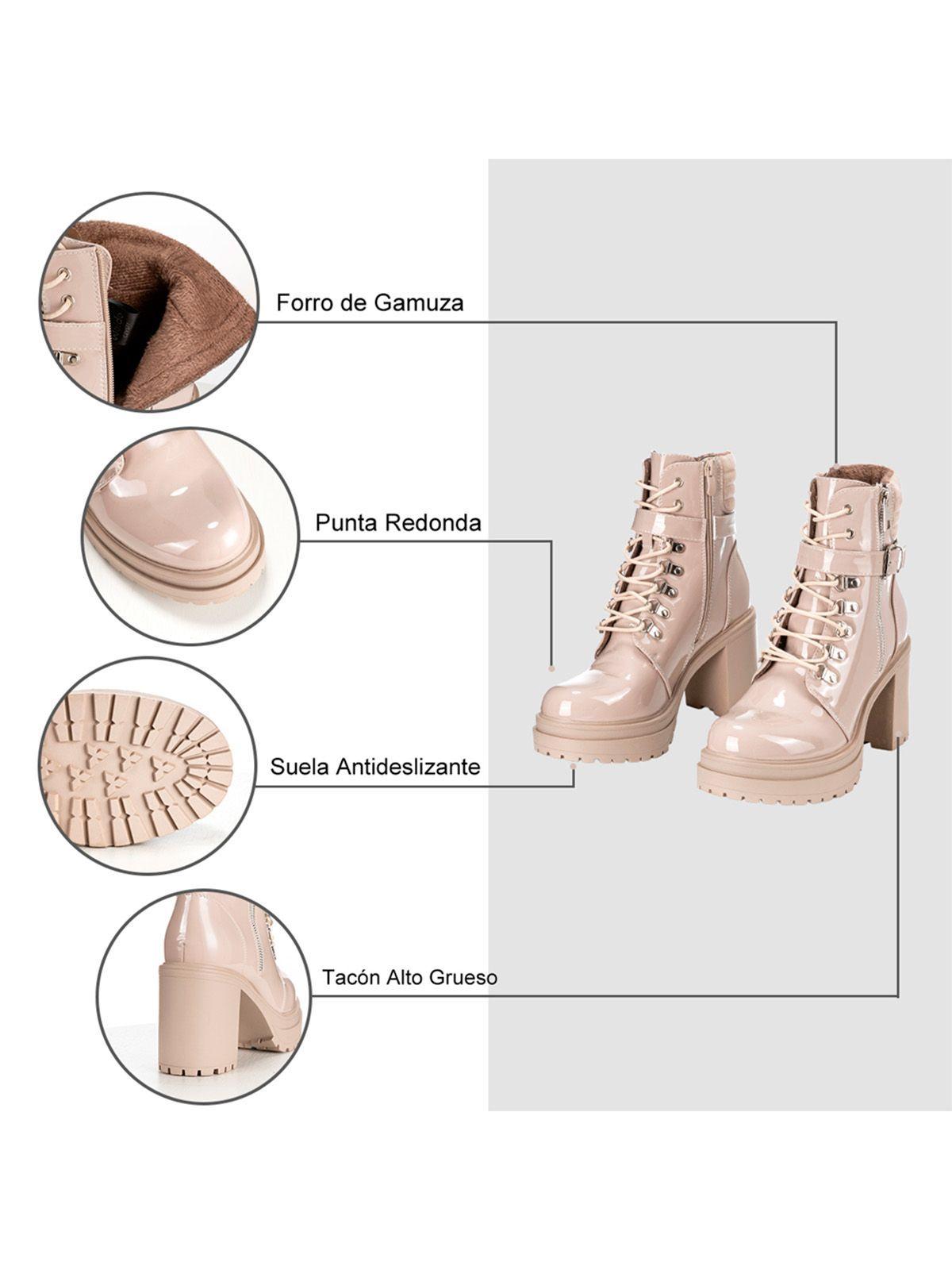 Botin Beige Casual Mujer Weide CZY577-6