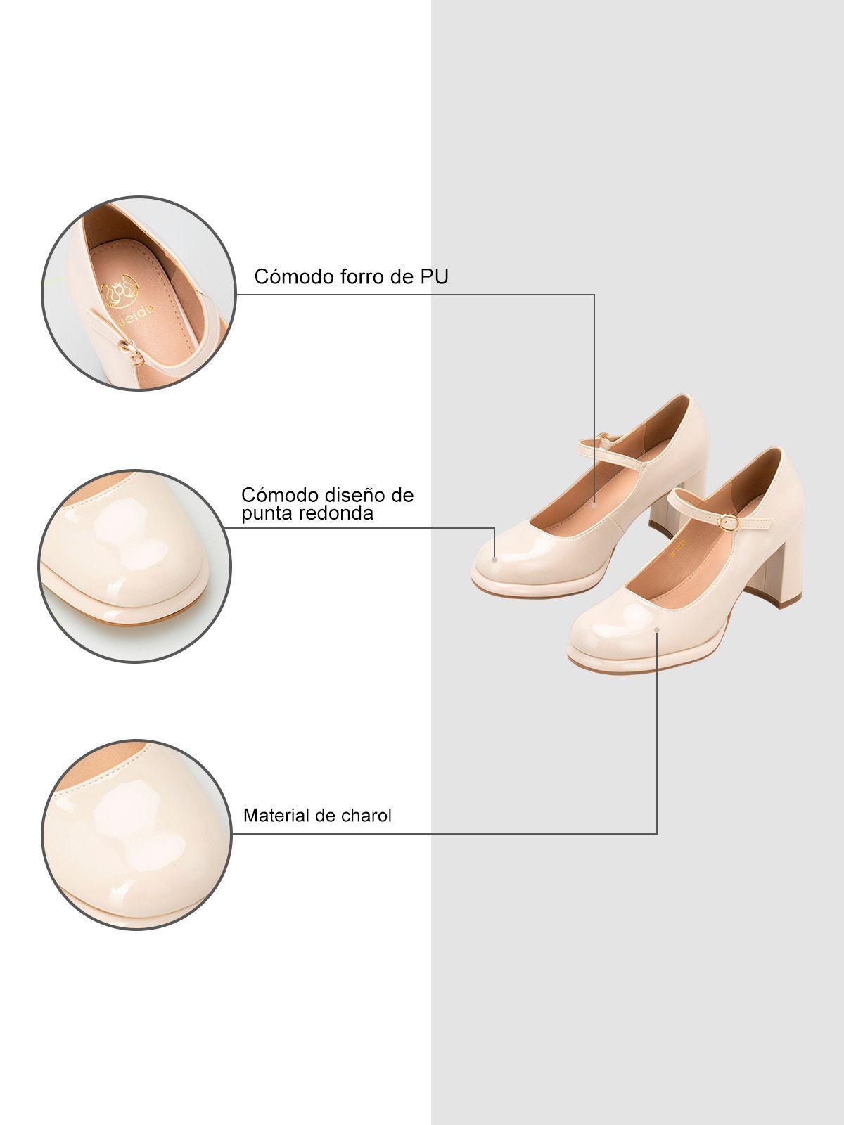 Zapatos Taco Beige Weide YL37-5