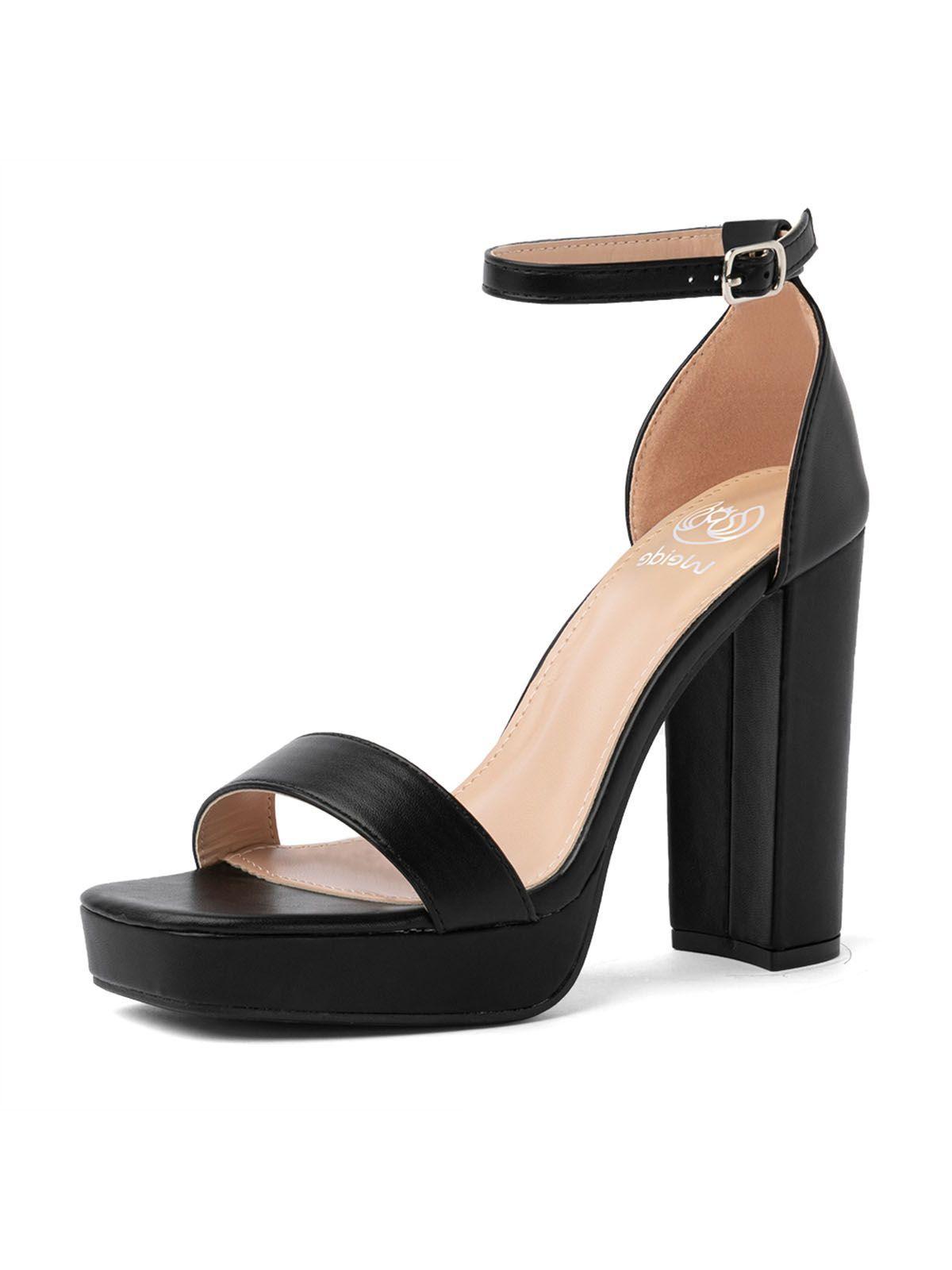 Sandalia Taco Fiesta Negra Mujer Weide YOU189-0