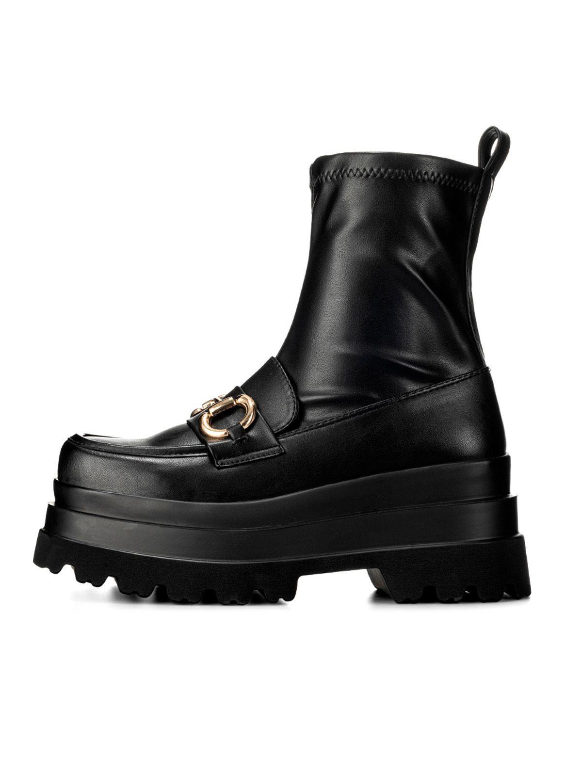 Botin Negro Casual Mujer Weide CZY578-2