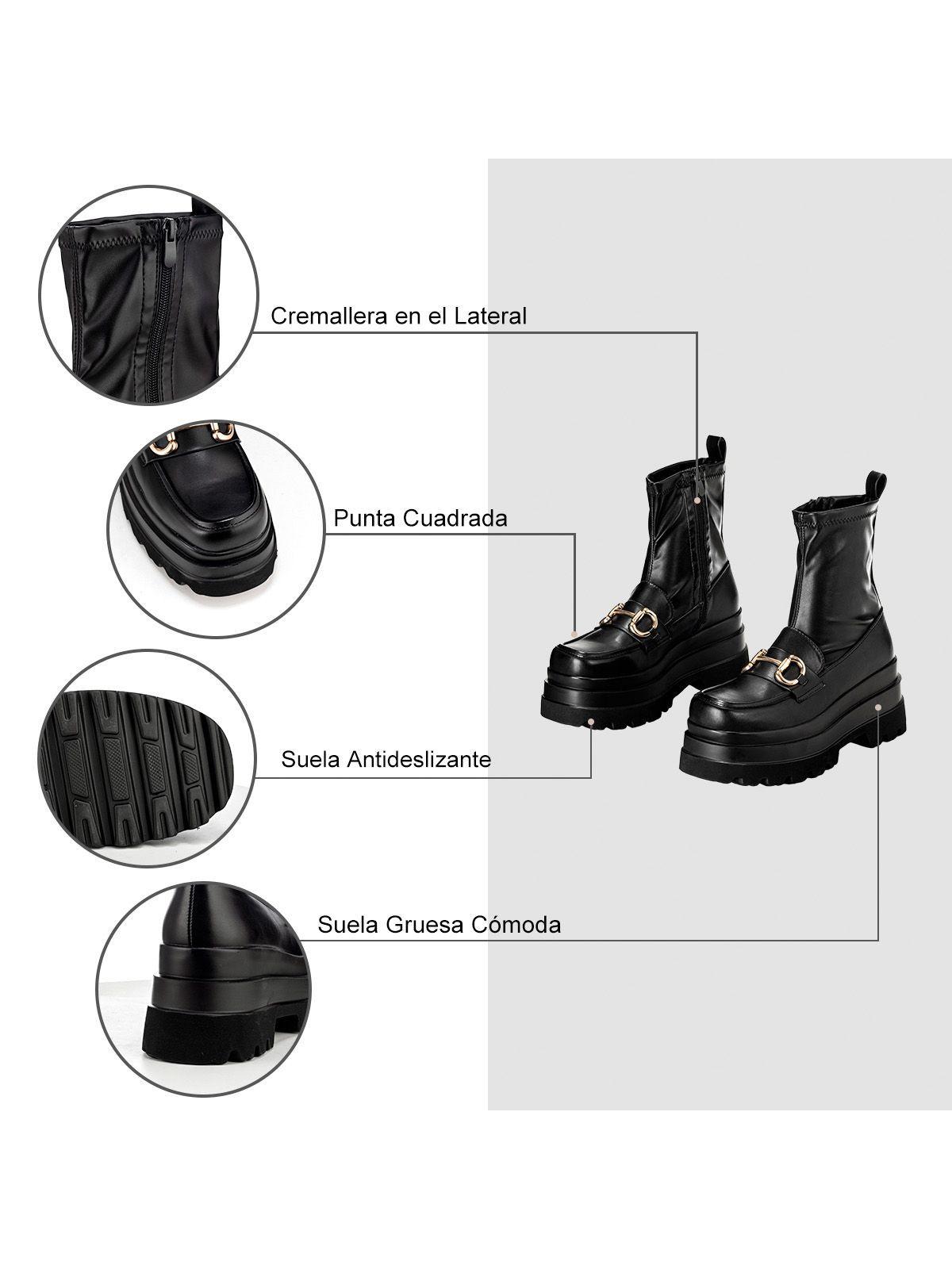 Botin Negro Casual Mujer Weide CZY578-6