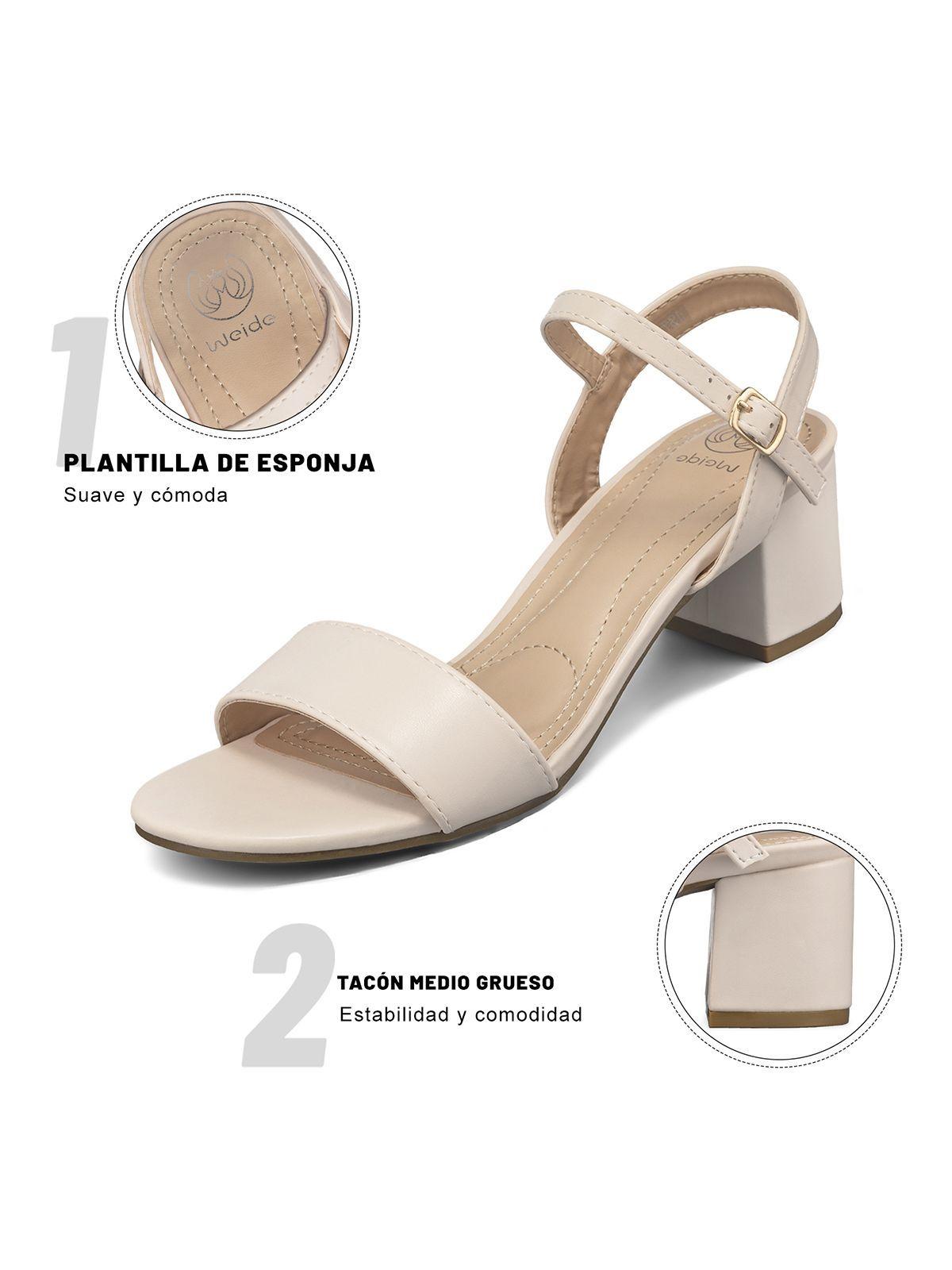 Sandalia Taco Grueso Casual Elegante Mujer  Weide JS71B-8