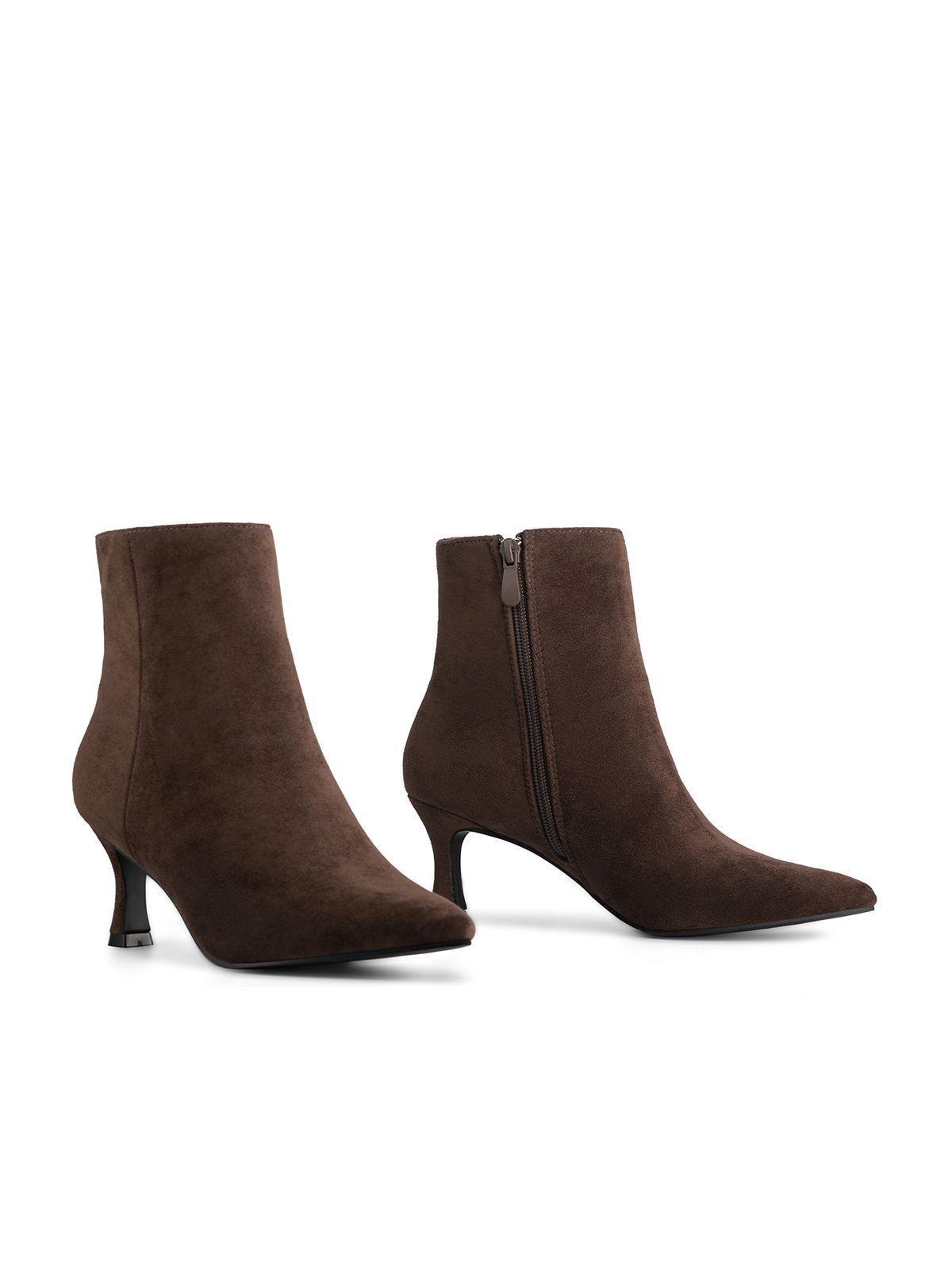 Botín Taco Alto Mujer Casual PU Textil Weide QIU500-4