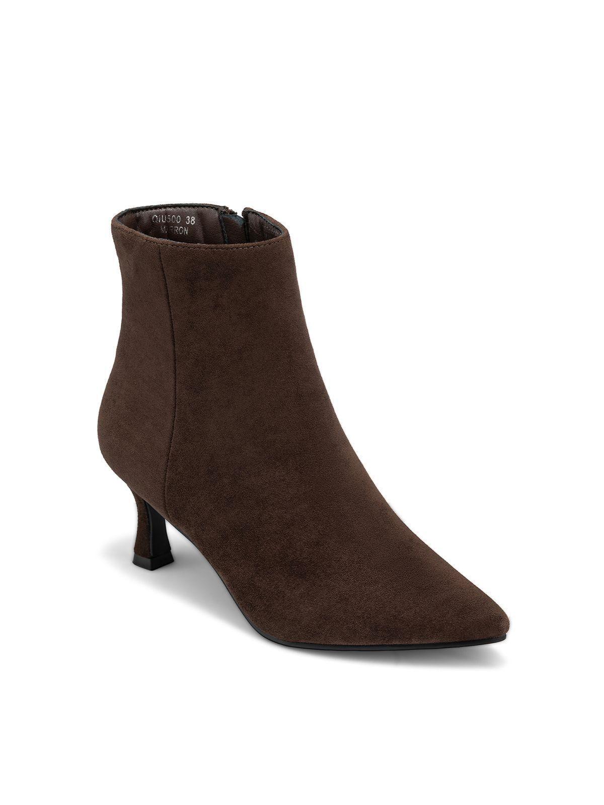 Botín Taco Alto Mujer Casual PU Textil Weide QIU500-5