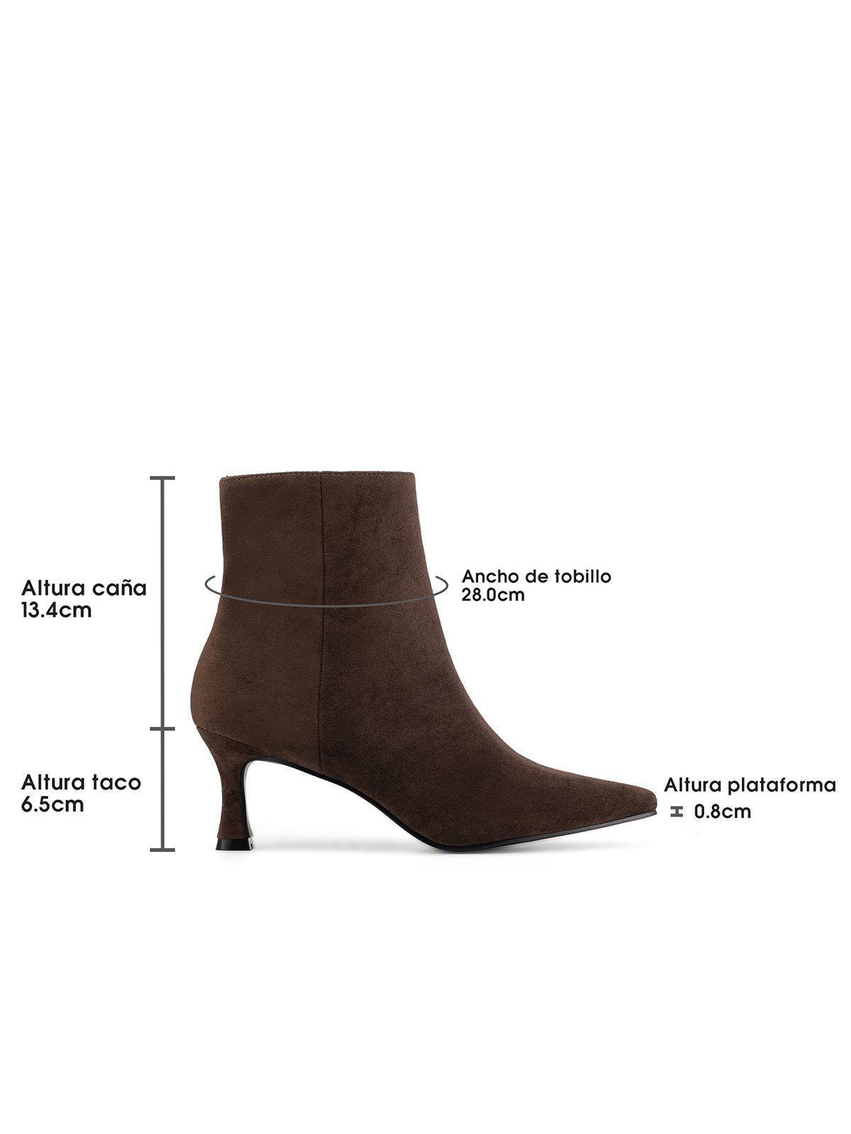 Botín Taco Alto Mujer Casual PU Textil Weide QIU500-6