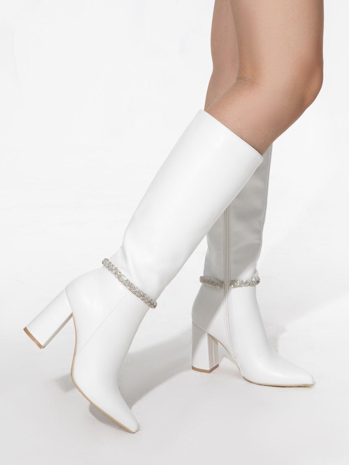 Bota Mujer Elena Blanco Weide-1