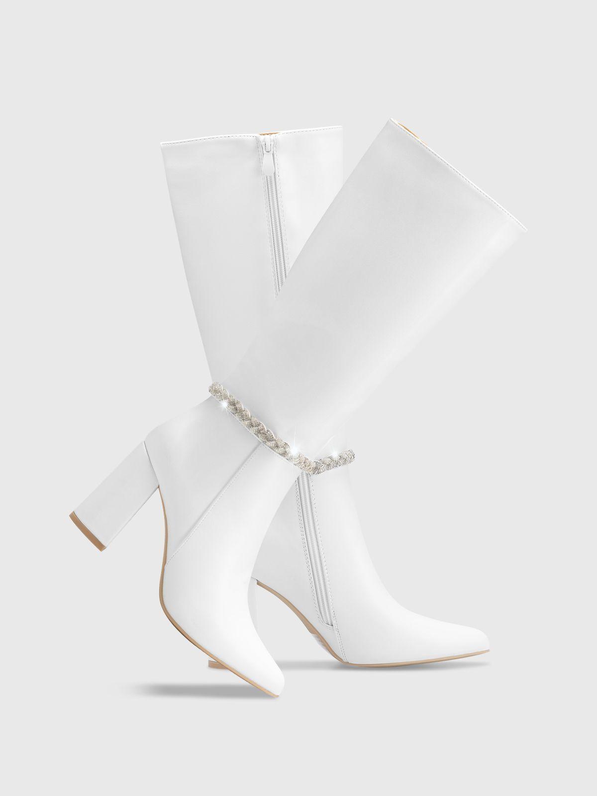 Bota Mujer Elena Blanco Weide-4