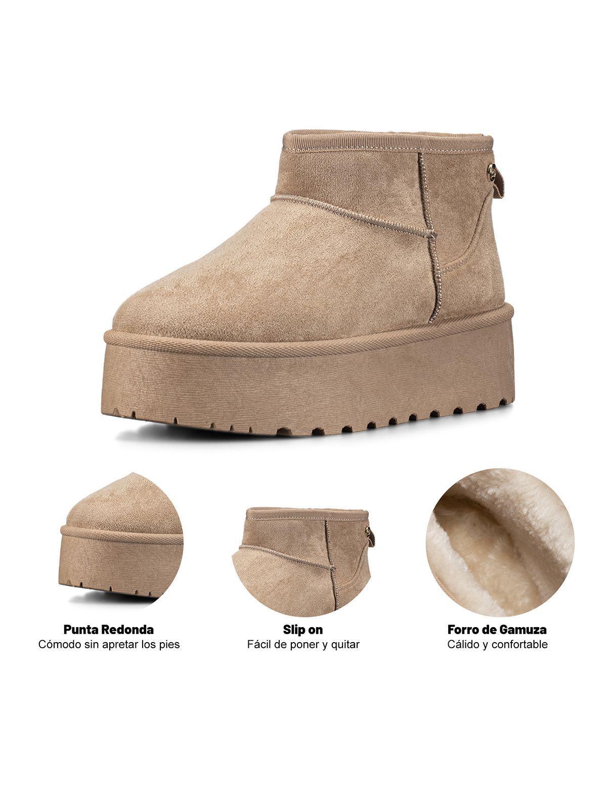 Botin Caqui Casual Mujer Weide LT123-7