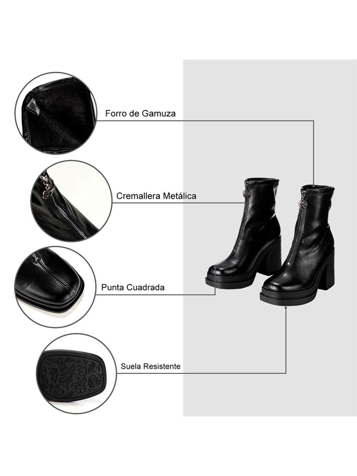 Botin Negro Casual Mujer Weide CZY571-6