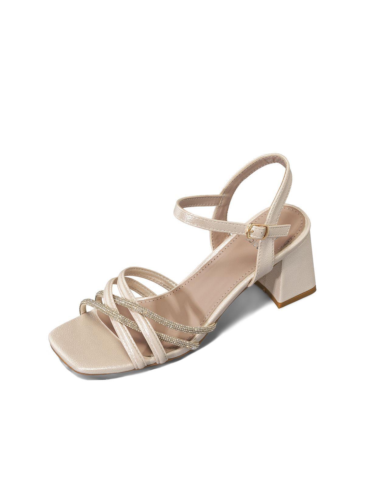 Sandalia Taco Grueso Fiesta Pedrería Mujer Weide YOU239B-0