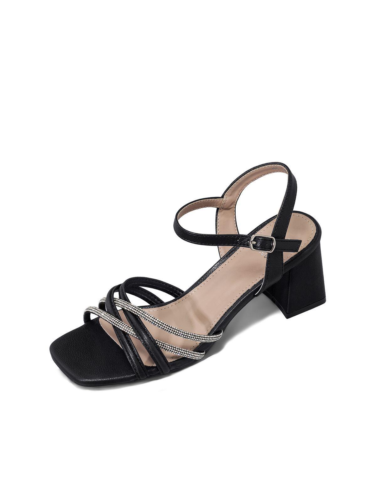Sandalia Taco Grueso Fiesta Pedrería Mujer Weide YOU239B-0