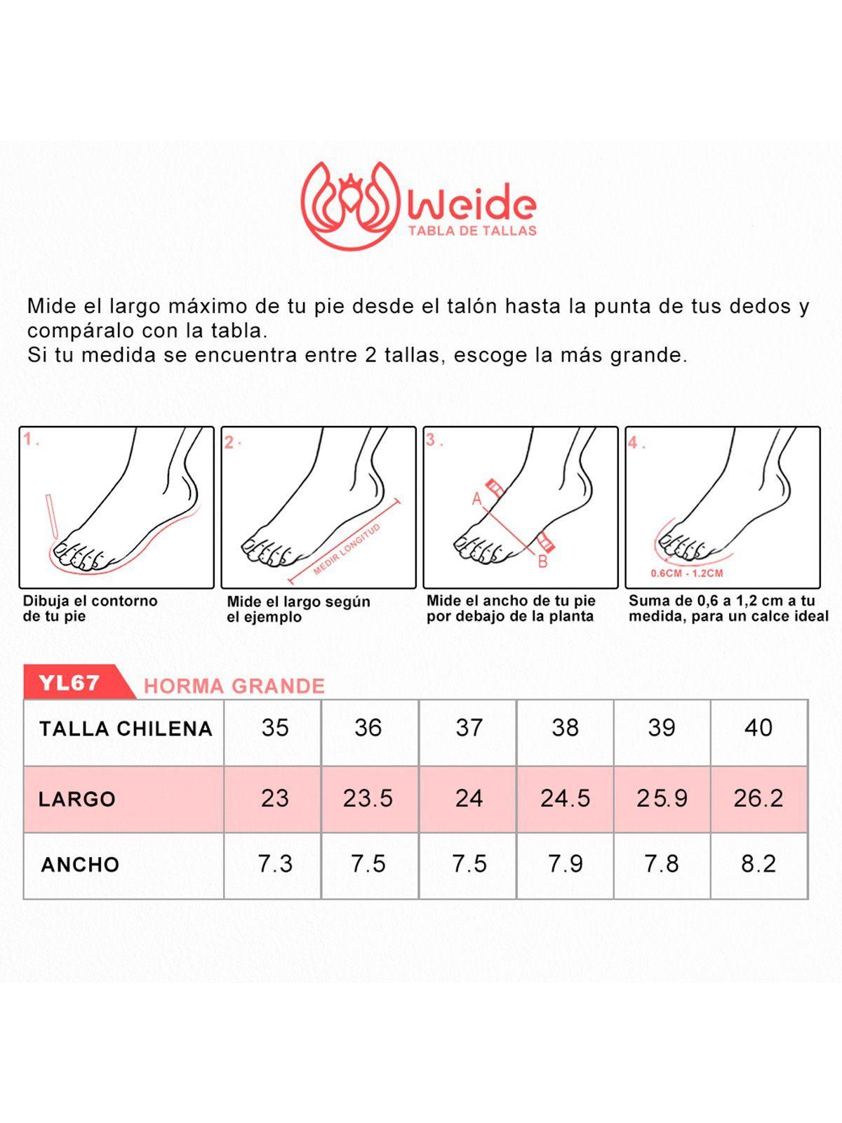 Zapatos Taco Negro Weide YL67-3