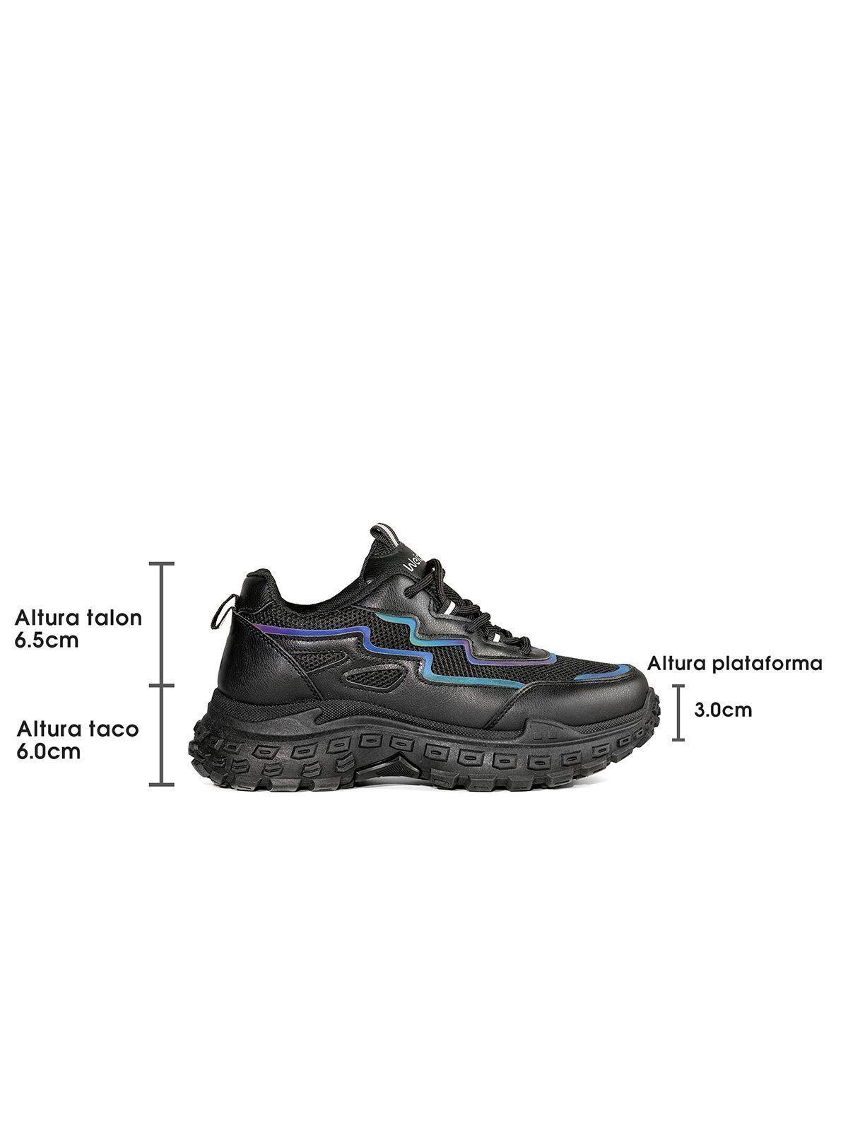 Zapatillas Negro Casual Mujer Weide SL02-6