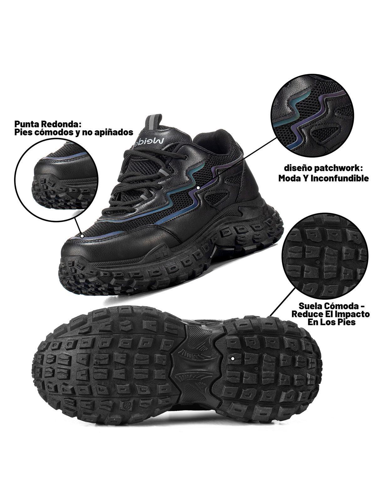 Zapatillas Negro Casual Mujer Weide SL02-7