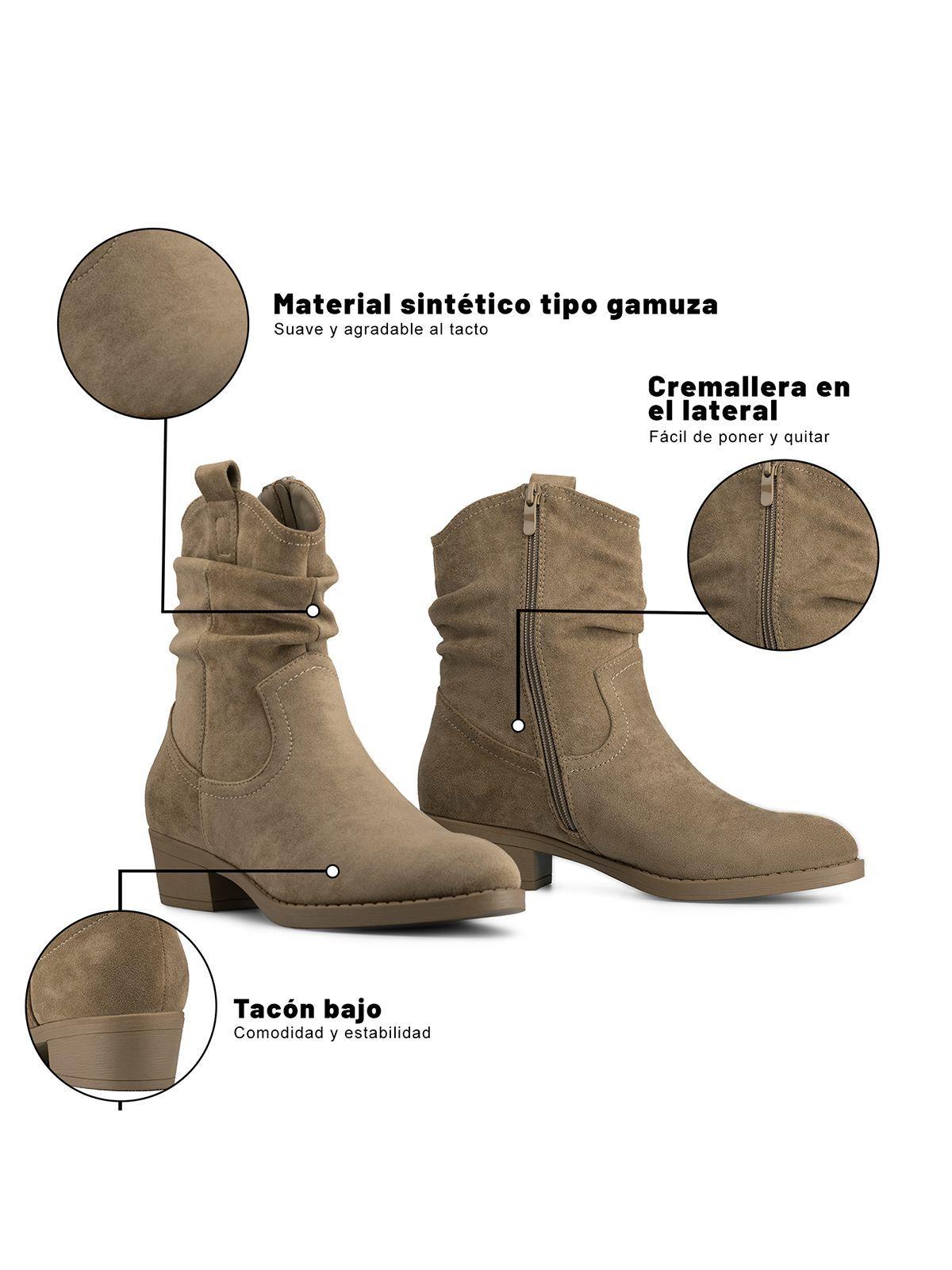 Botín Taco Mujer Casual PU Textil Weide ZS80-7